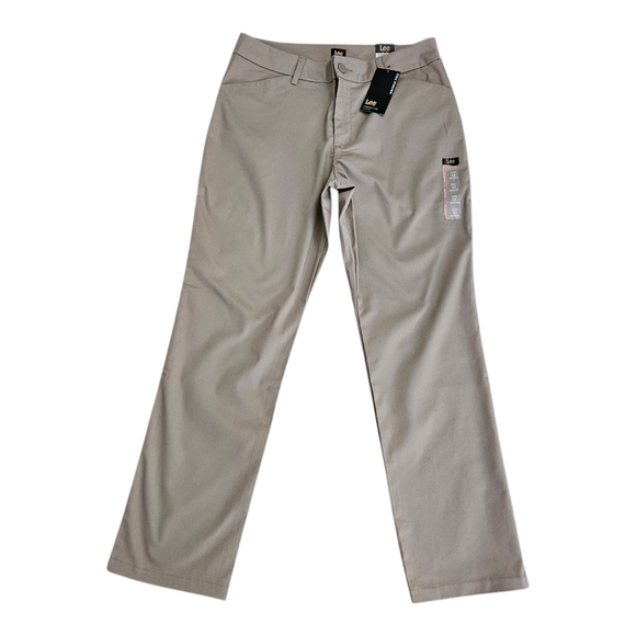 Lee Women's Pants NWT NEW Straight Wrinkle Free Size 12 Flax - Picture 1 of 12